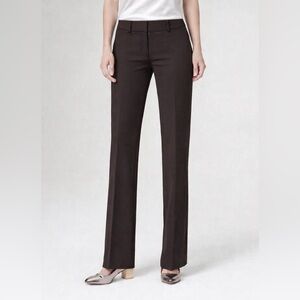Ann Taylor LOFT Marisa Espresso Brown Tailored Career Trousers Size 8